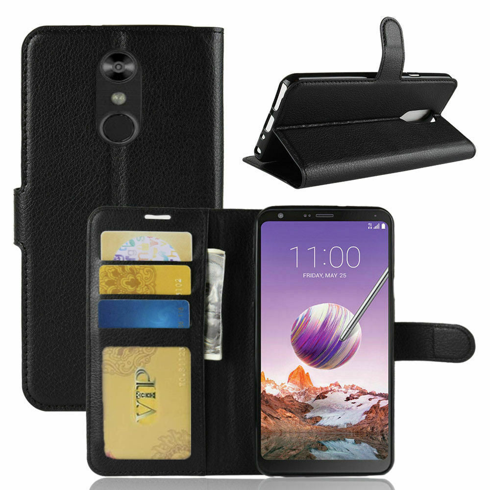 Étui portefeuille en cuir Folio pour LG Q Stylo Plus / Stylo 4 Étui portefeuille en cuir Folio pour LG Q Stylo Plus / Stylo 4